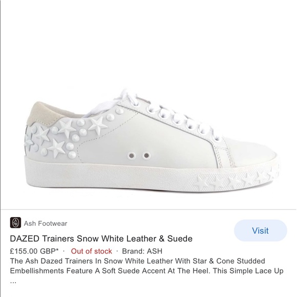 NIB Ash As Dazed white leather and suede sneaker 39 EU 9 US - Picture 4 of 11